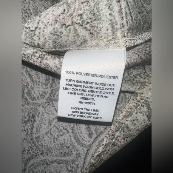 Skye’s the limit paisley strapless off shoulder blouse size 2XL EUC * No Straps* - Picture 5 of 5